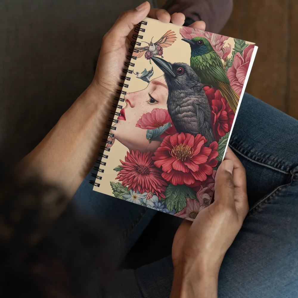 Harmony in Nature: The Floral Muse | Spiral Notebook