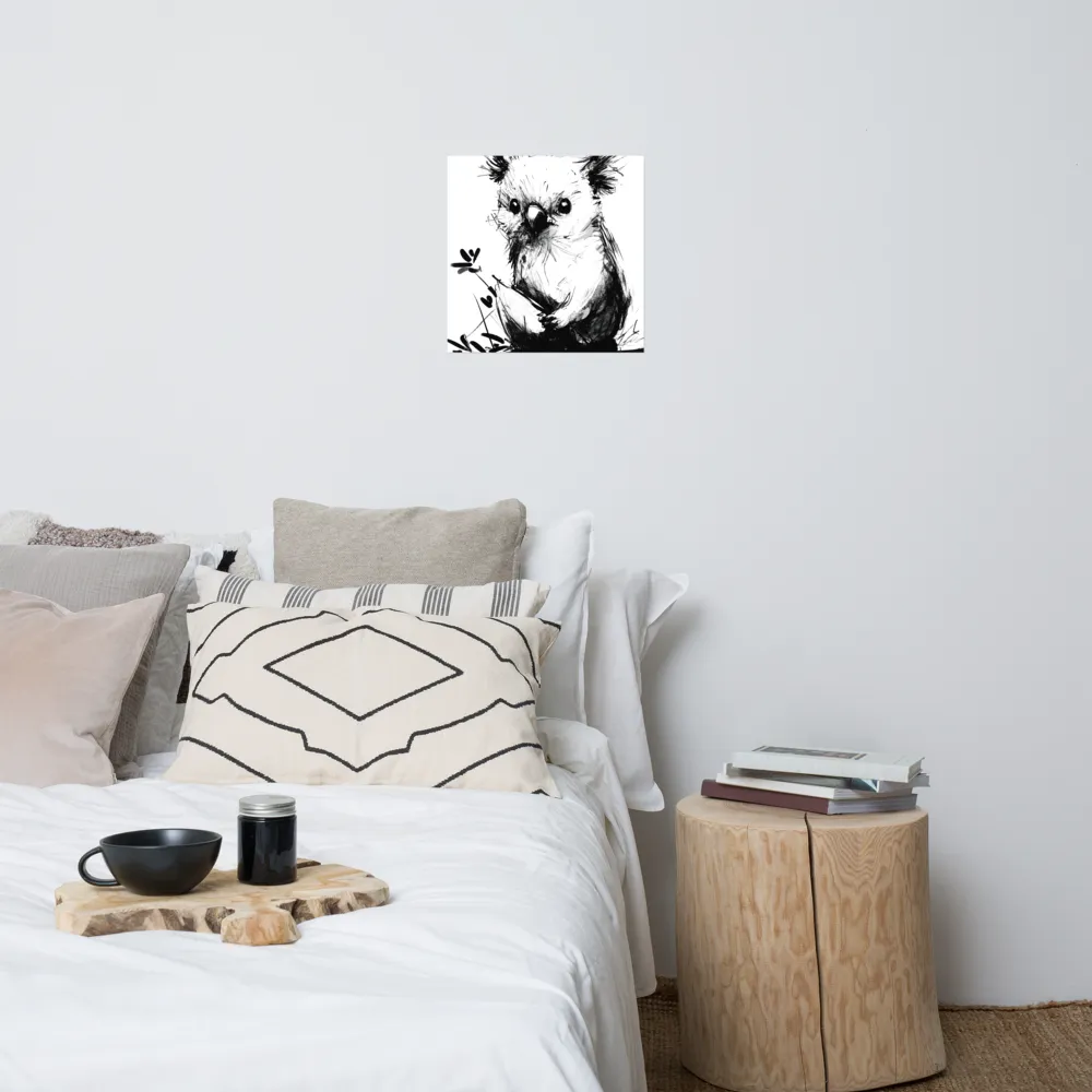 Whimsical Koala in Ink | Poster | 18″×18″