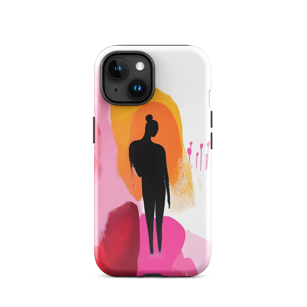 Silhouette in Colorful Abstraction