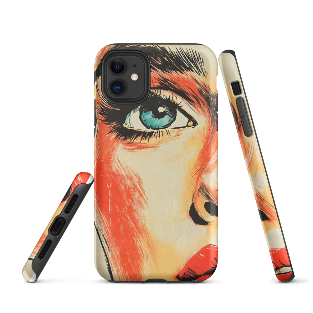 Intense Gaze: A Pop Art Portrait | Phone Case |  11 | Tough Case | Matte