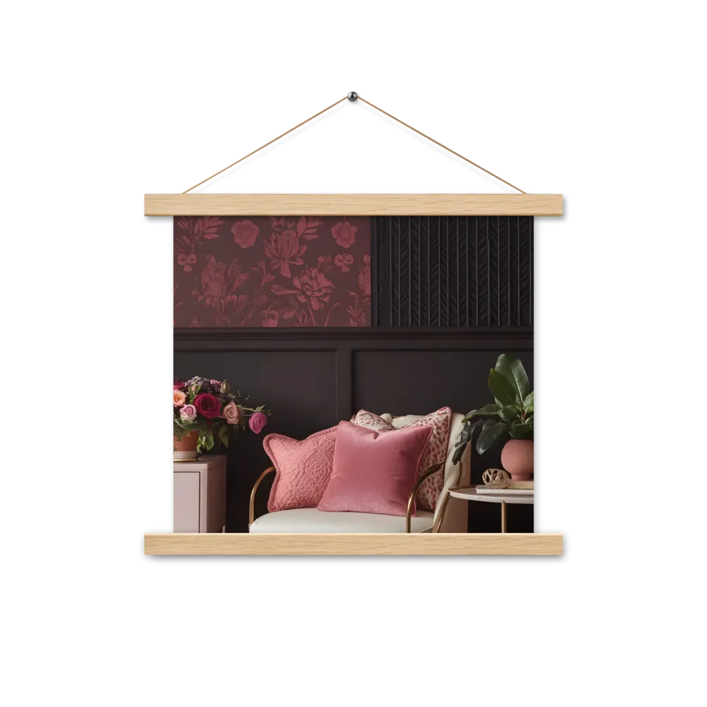 Elegance in Contrast: A Modern Interior Design | Poster With Oak Wood Hanger | 14″×14″
