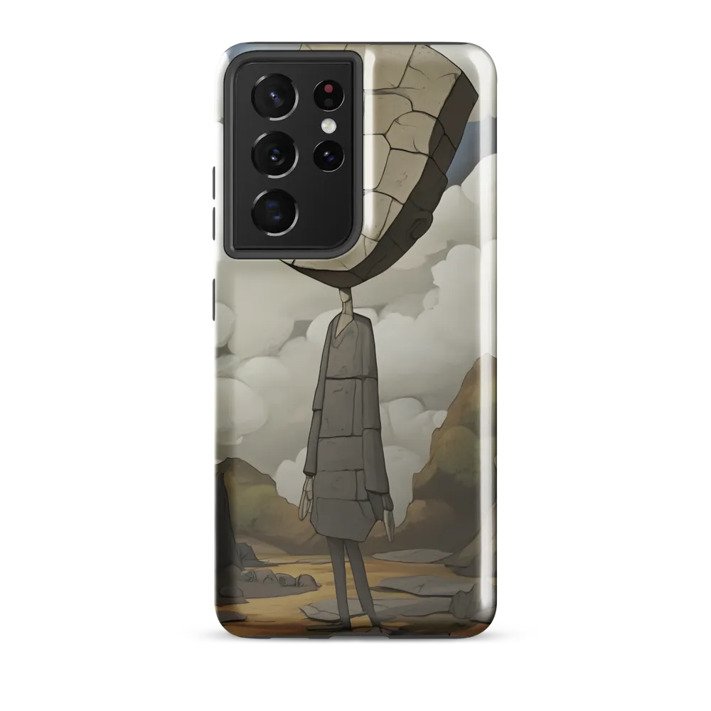 Whimsical Stone Figure in a Rocky Landscape | Phone Case |  S21 Ultra | Tough Case | Glossy