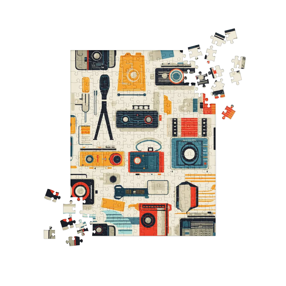 Retro Camera Collection: A Nostalgic Journey | Jigsaw Puzzle | 252/520 pieces