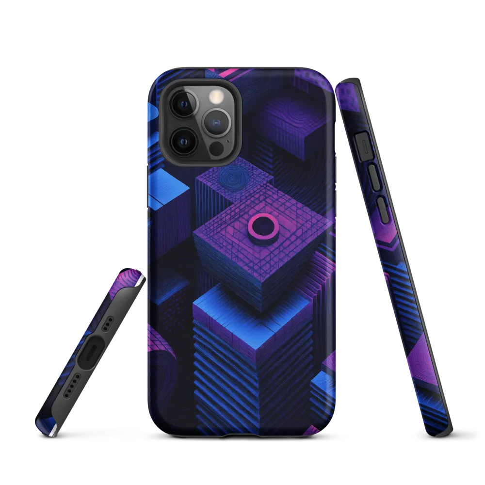 Geometric Dreams in Blue and Purple