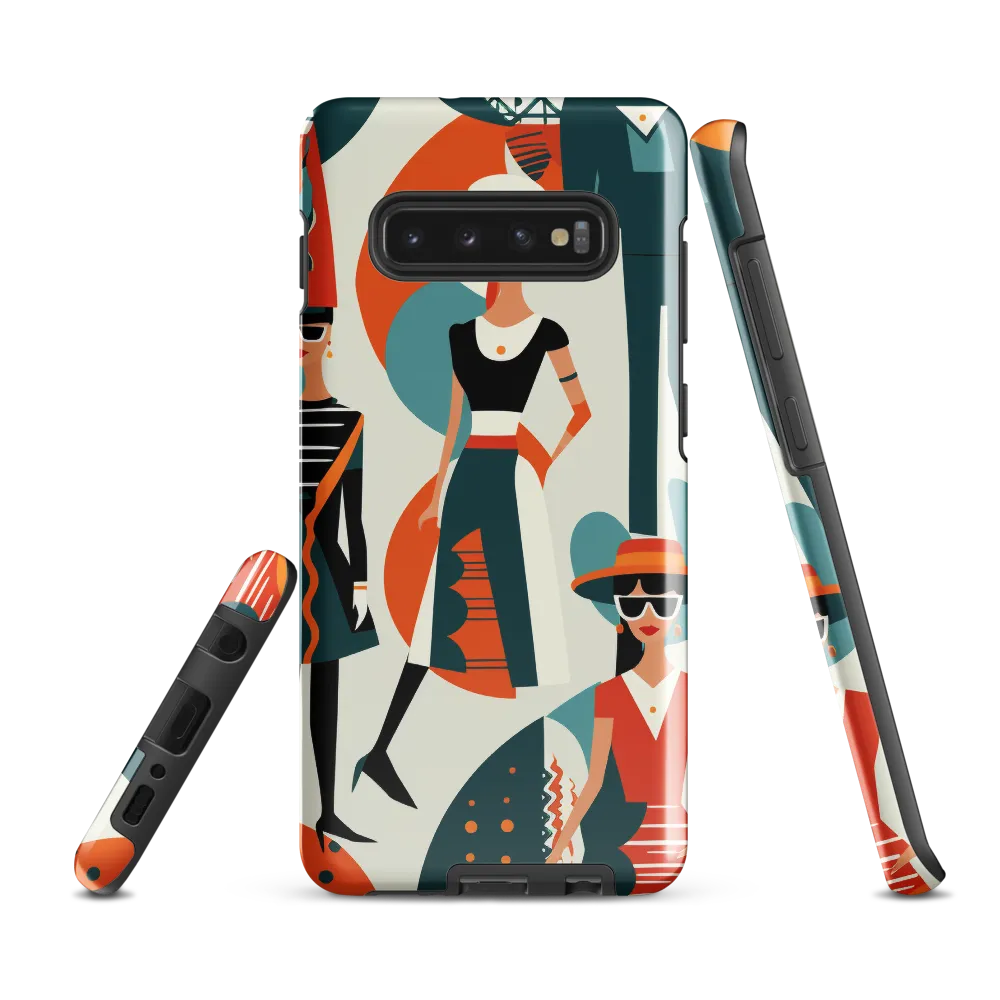 Chic Figures in Pop Art | Phone Case |  S10 Plus | Tough Case | Glossy