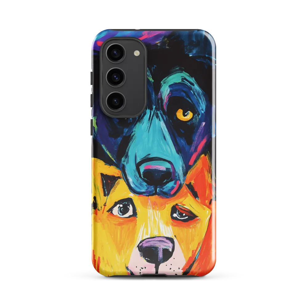 Vibrant Companions: An Expression of Canine Spirit | Phone Case |  S23 Plus | Tough Case | Glossy