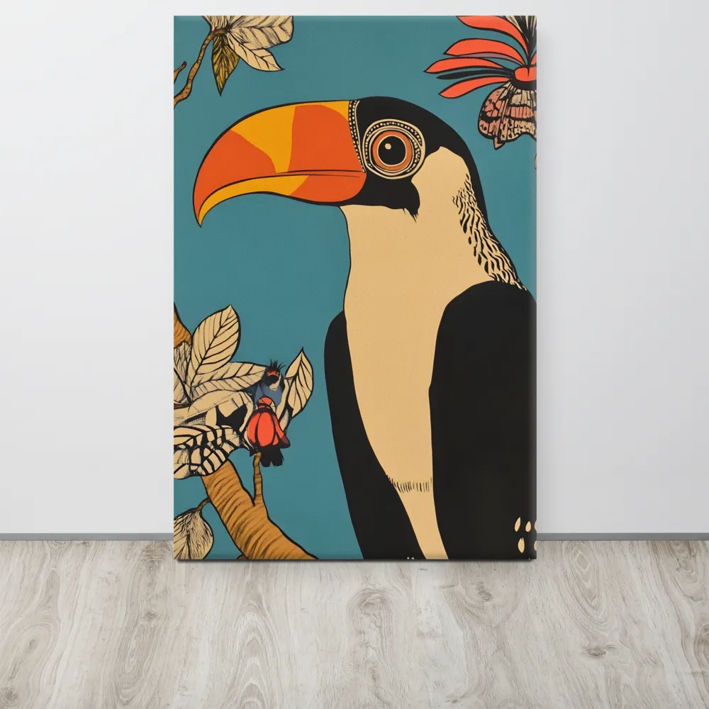 Tropical Majesty: The Toucan at Rest | Canvas | 24″×36″