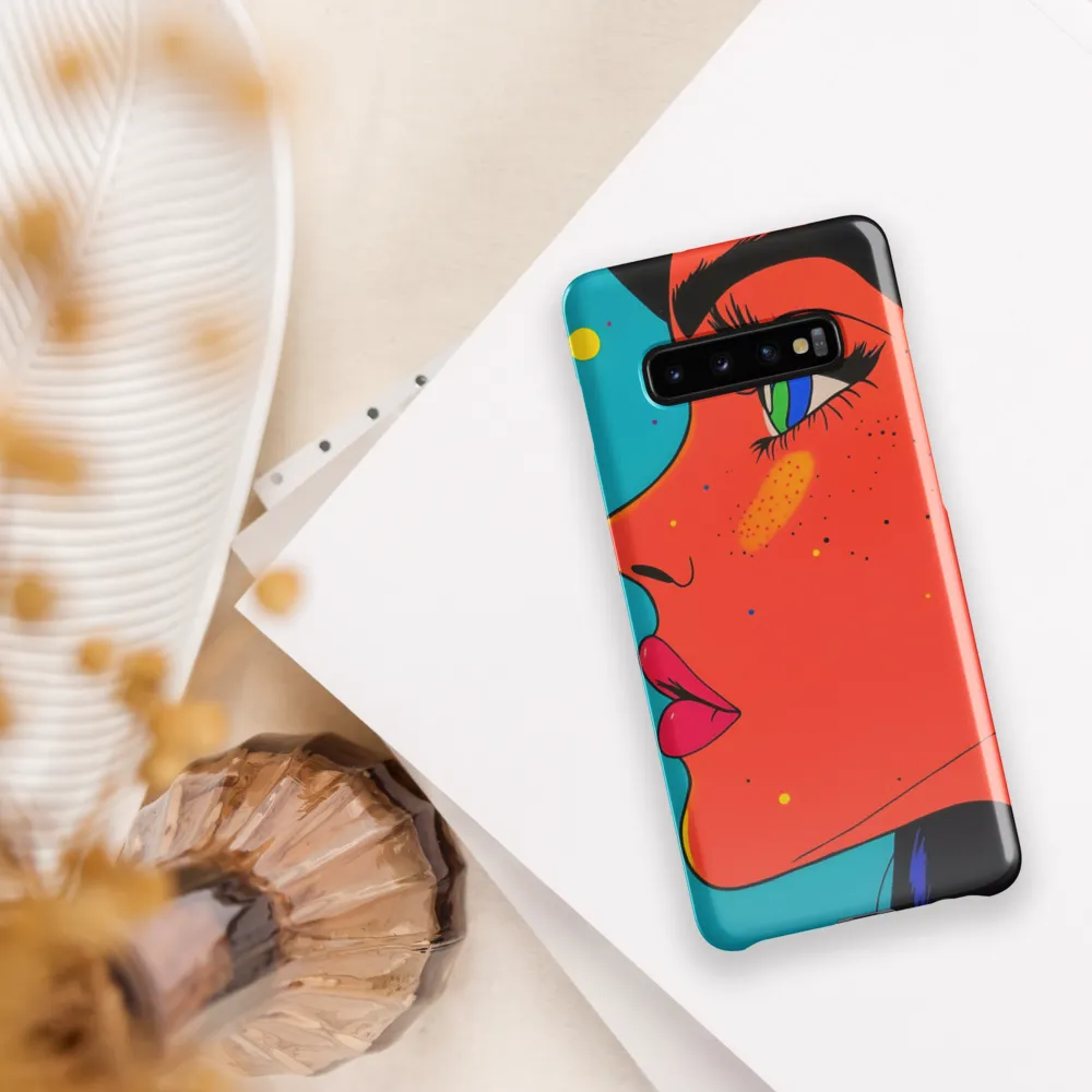 Vibrant Feminine Profile in Pop Art | Phone Case |  S10 Plus | Snap Case | Glossy