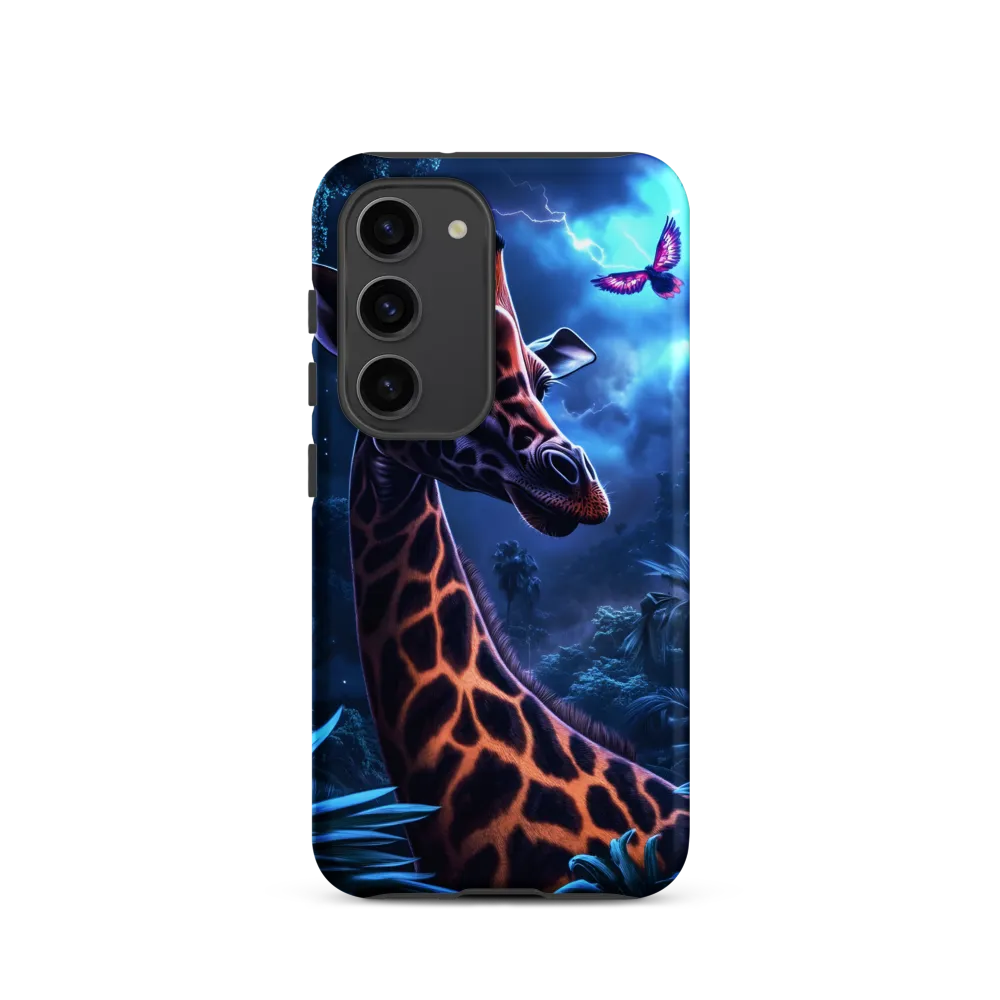 Mystical Giraffe in Twilight Jungle