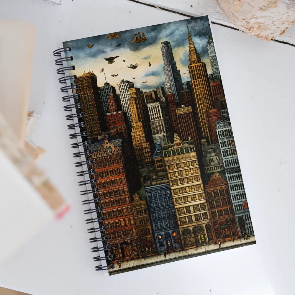 Whimsical Urban Dreams | Spiral Notebook