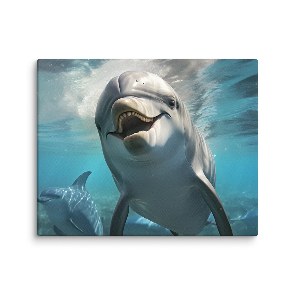 Beneath the Waves: A Dolphin's Dance