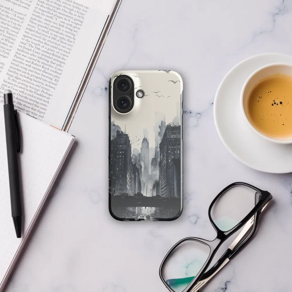 City Whispers: A Monochrome Reflection | Phone Case |  16 | Snap Case | Glossy