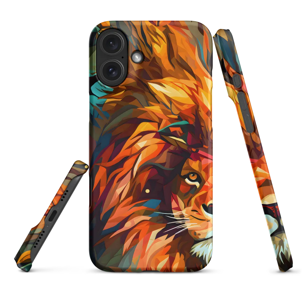 Majestic Gaze: The Polygonal Lion