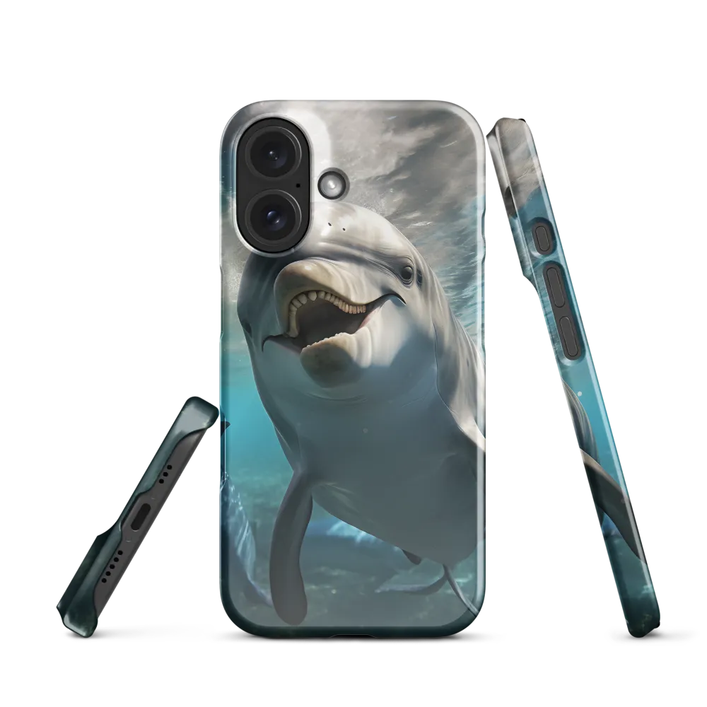 Beneath the Waves: A Dolphin's Dance | Phone Case |  16 | Snap Case | Glossy