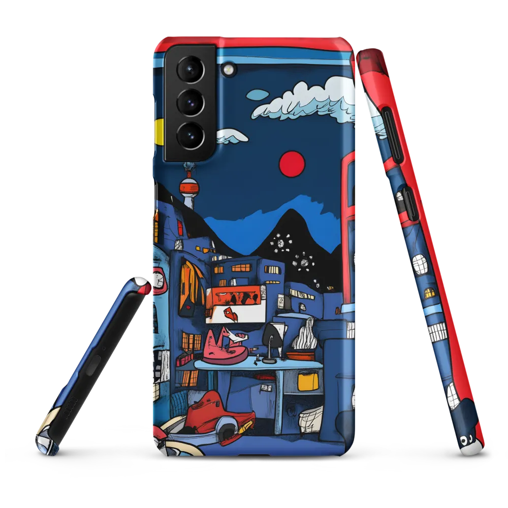 Whimsical Cityscape at Night
