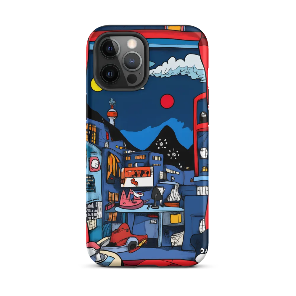 Whimsical Cityscape at Night