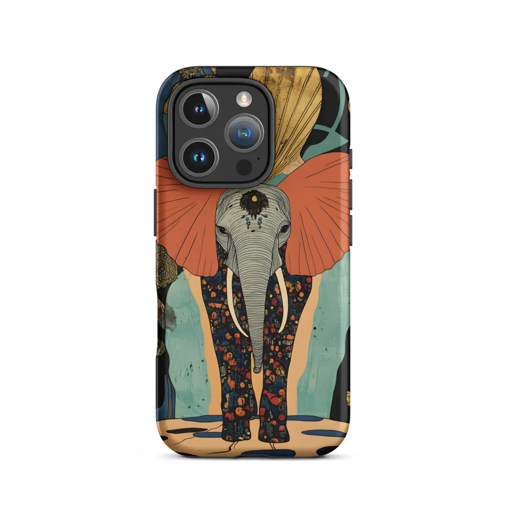 Coral Halo — Ornamental Elephant Portrait