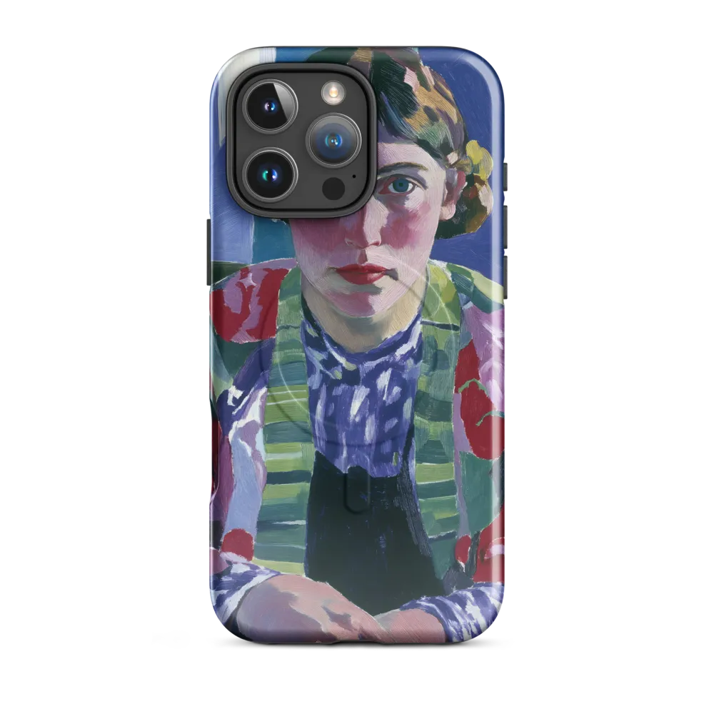 Vibrant Gaze: A Modernist Portrait