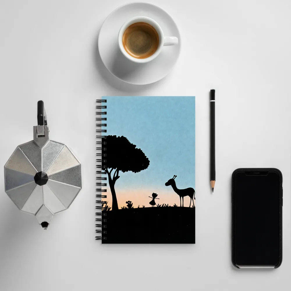 Curiosity in the Silhouette | Spiral Notebook