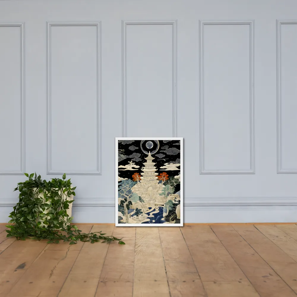 Whispers of the Pagoda | Poster with White Frame | 18″×24″