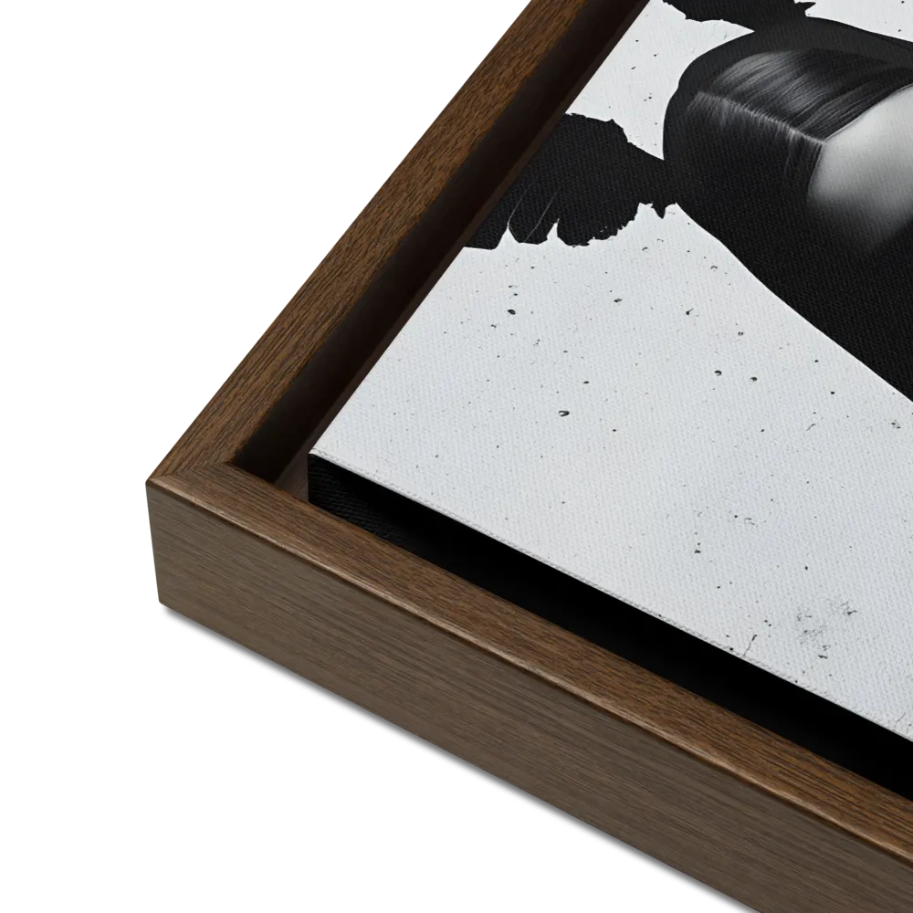 Whispers of Darkness | Canvas with Brown Frame | 12″×16″