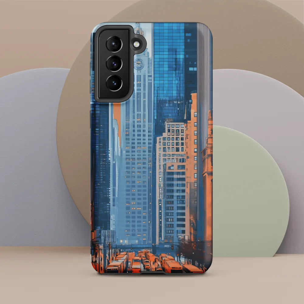 Urban Symphony in Blue and Orange