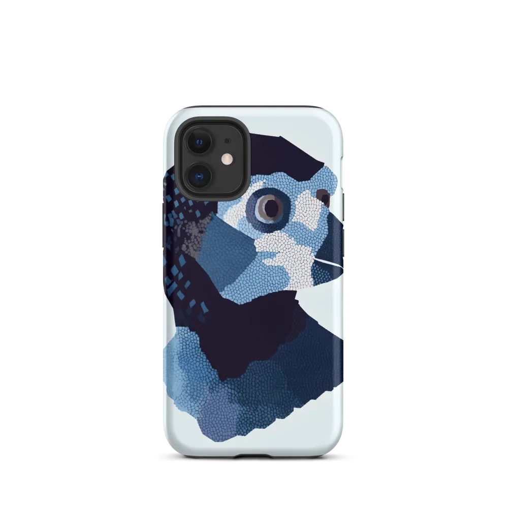 Abstract Avian Portrait in Blue