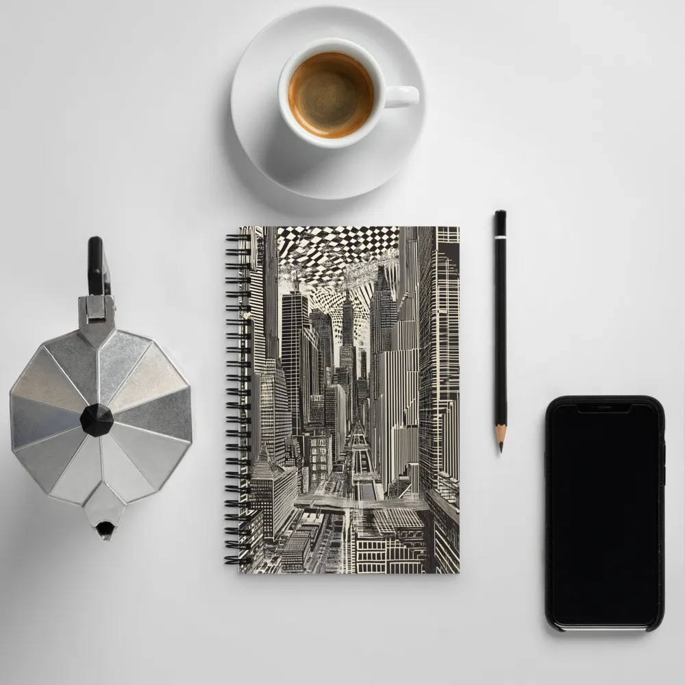 Urban Dreams: A Surreal Cityscape | Spiral Notebook