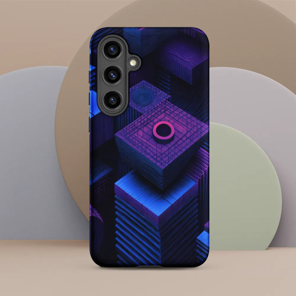 Geometric Dreams in Blue and Purple