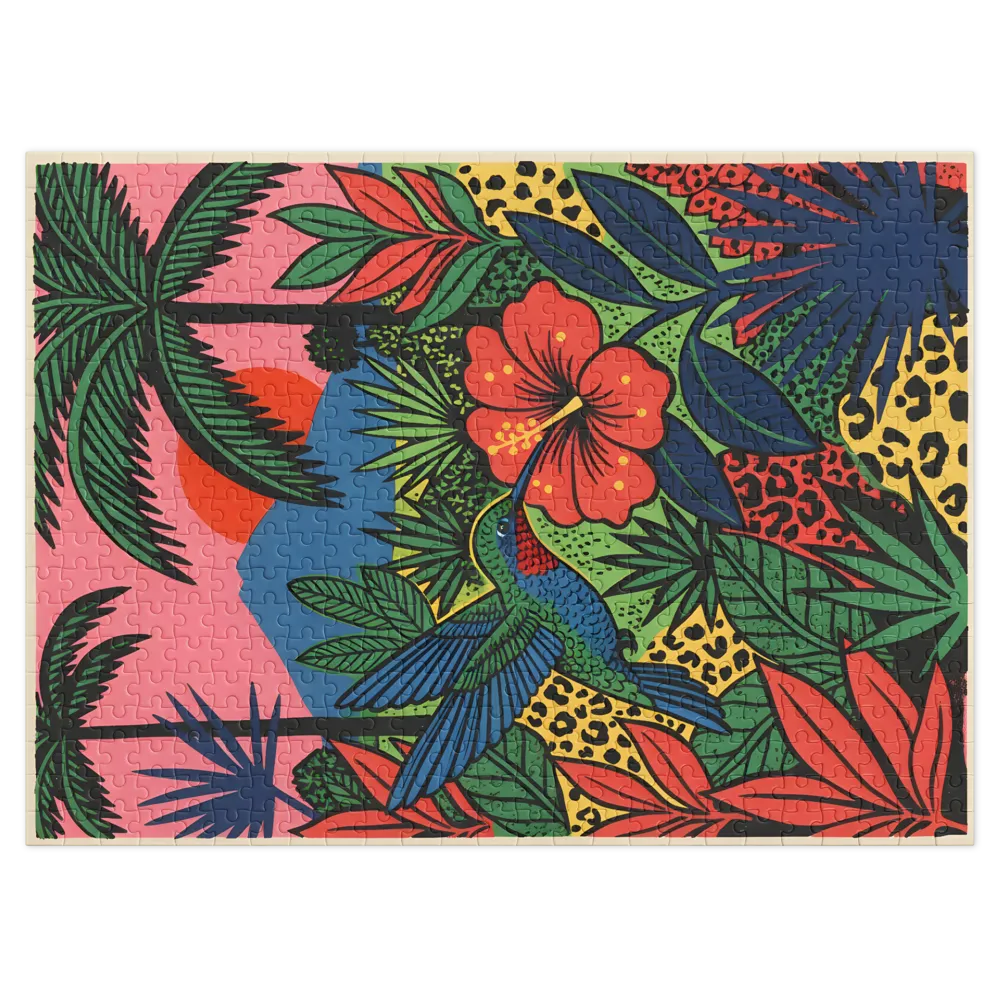 Jungle Hummingbird Serenade 
 Jigsaw Puzzle in Tin Box