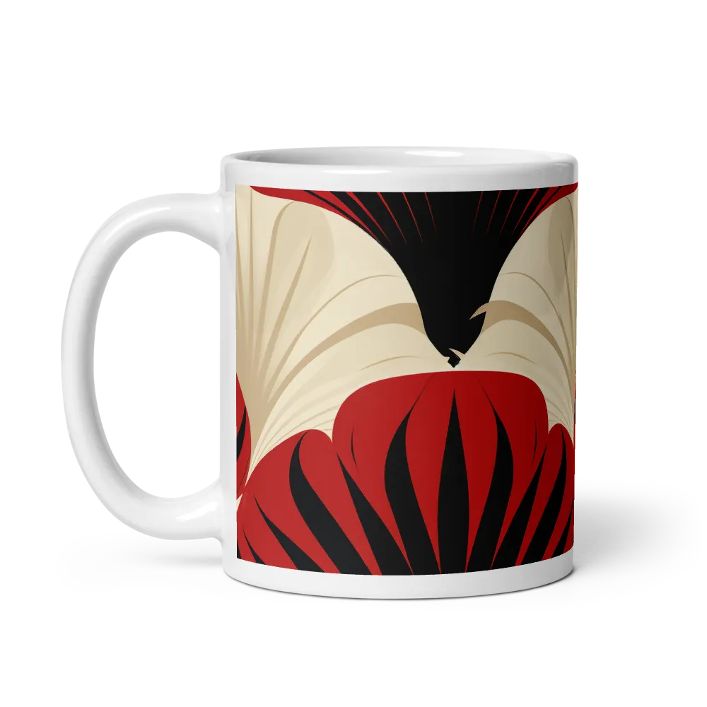 Elegance in Bloom: An Art Deco Floral Reverie | Mug with White inside | 11 oz