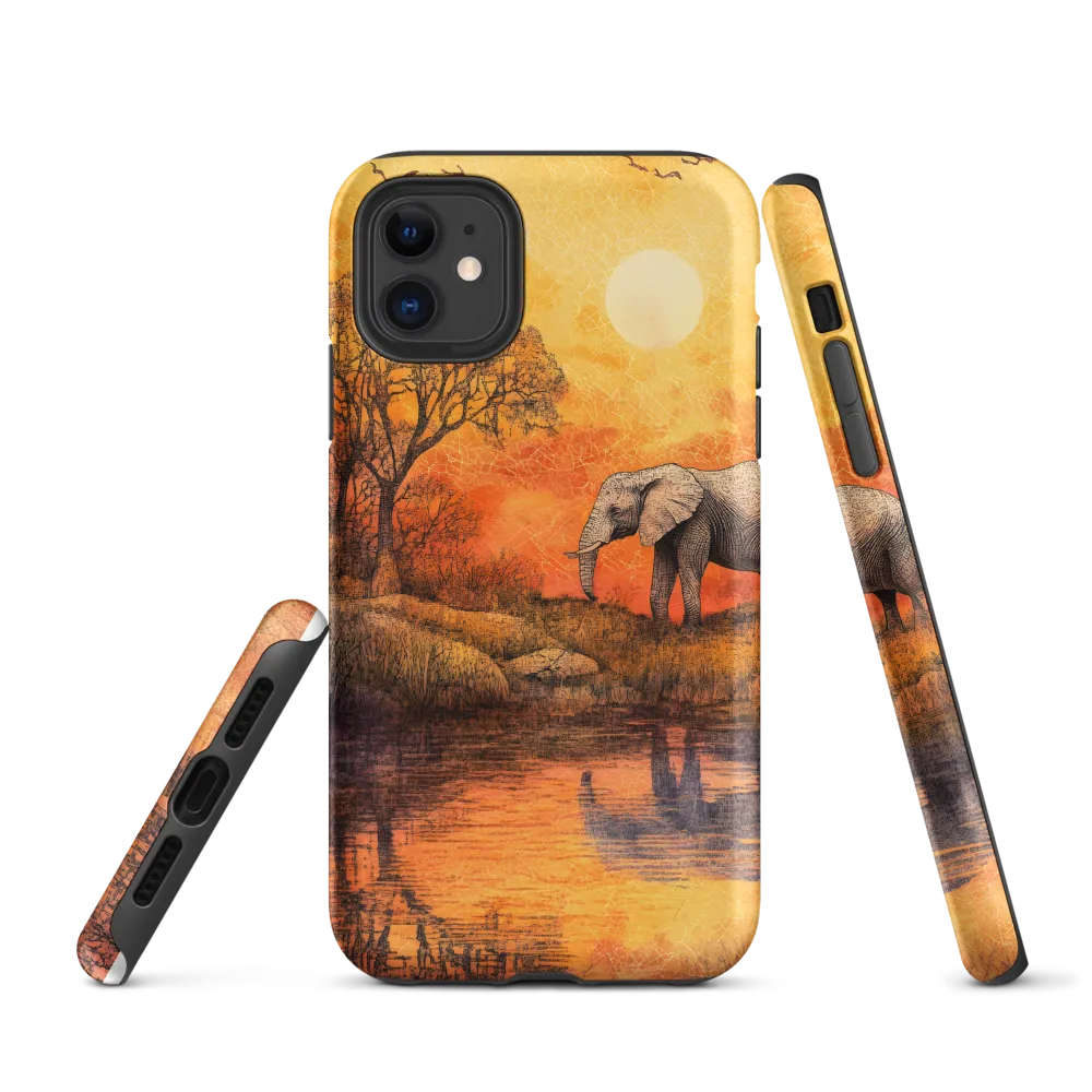 Elephant's Serenity at Dusk