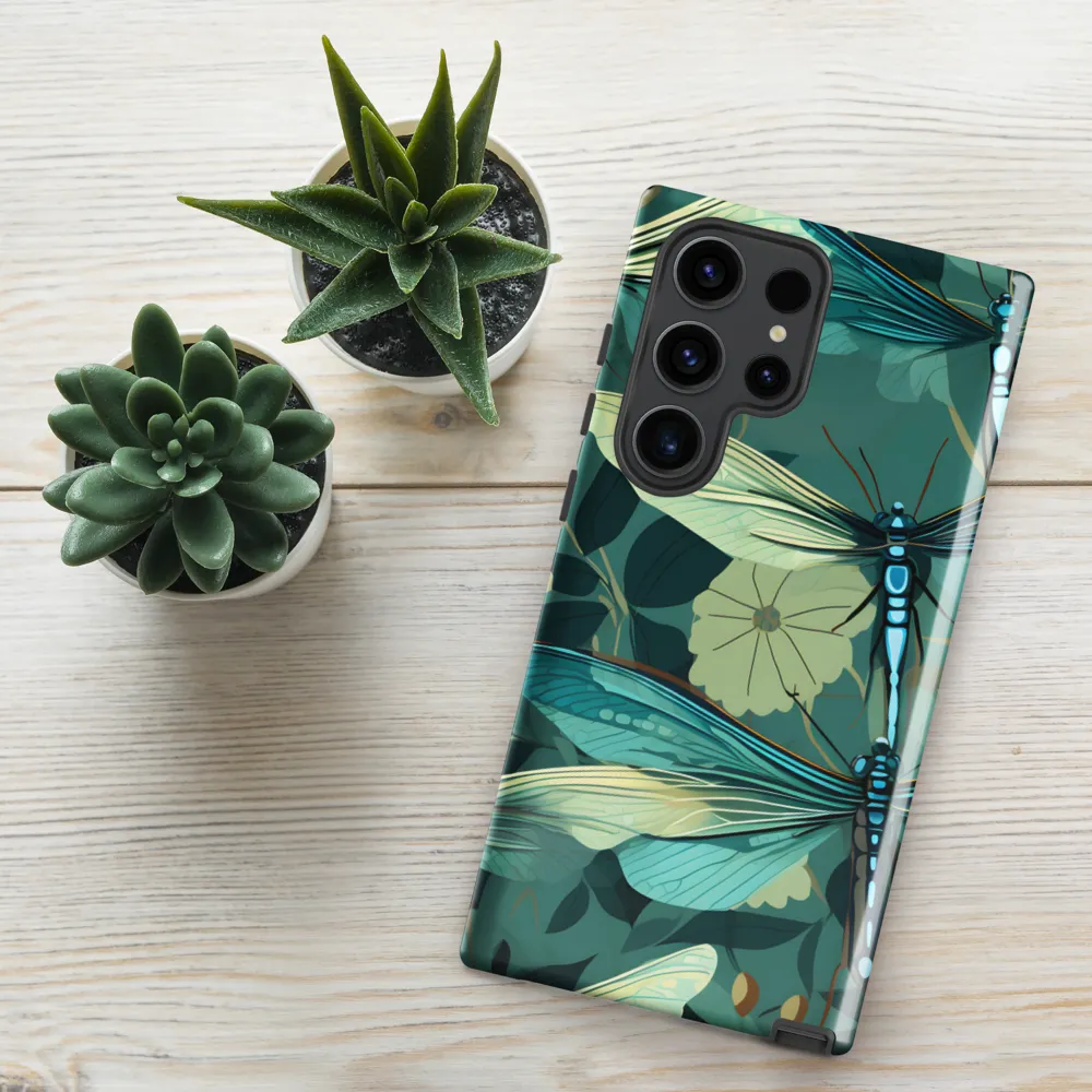 Whispers of Nature: Dragonflies in Harmony | Phone Case |  S23 Ultra | Tough Case | Glossy