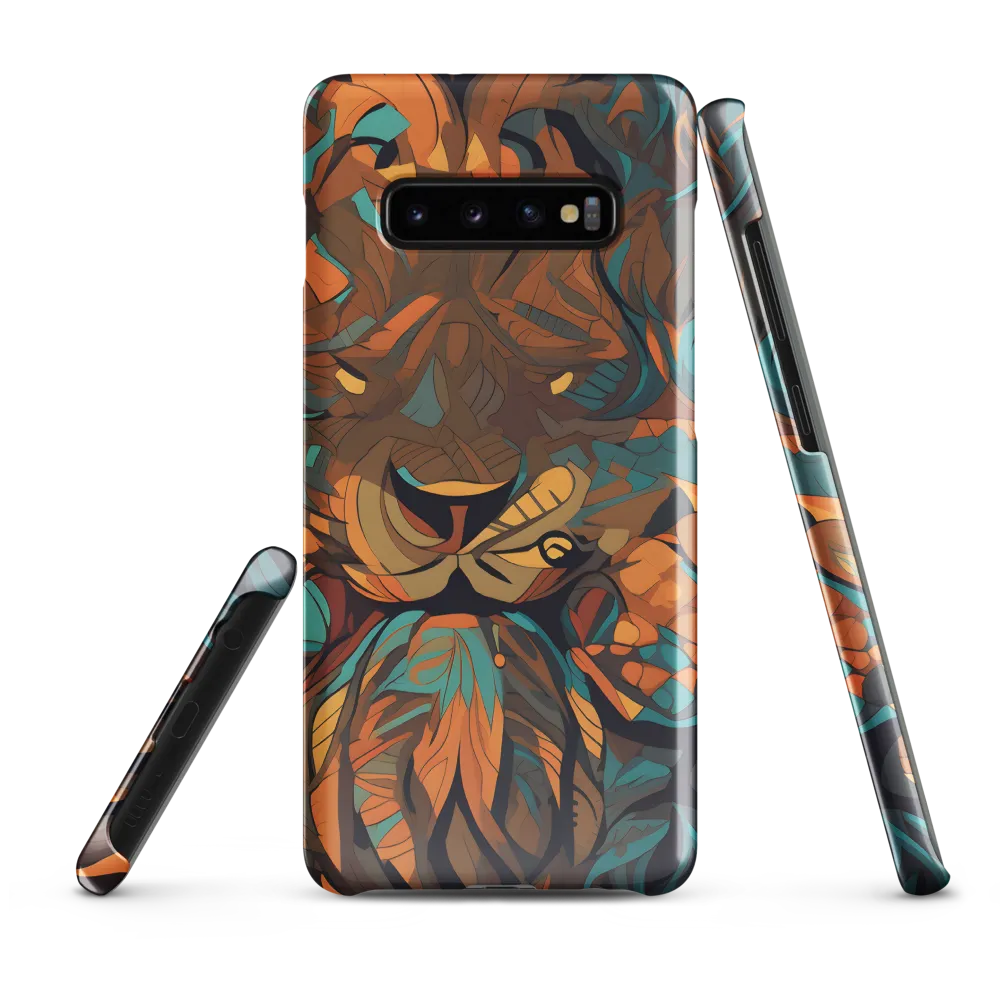 Fierce Royalty: A Geometric Exploration of Lions | Phone Case |  S10 Plus | Snap Case | Glossy