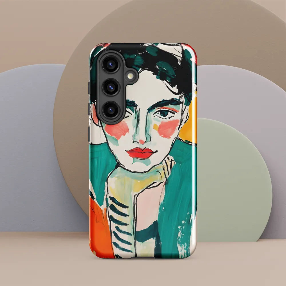 Contemplative Portrait in Bold Hues
