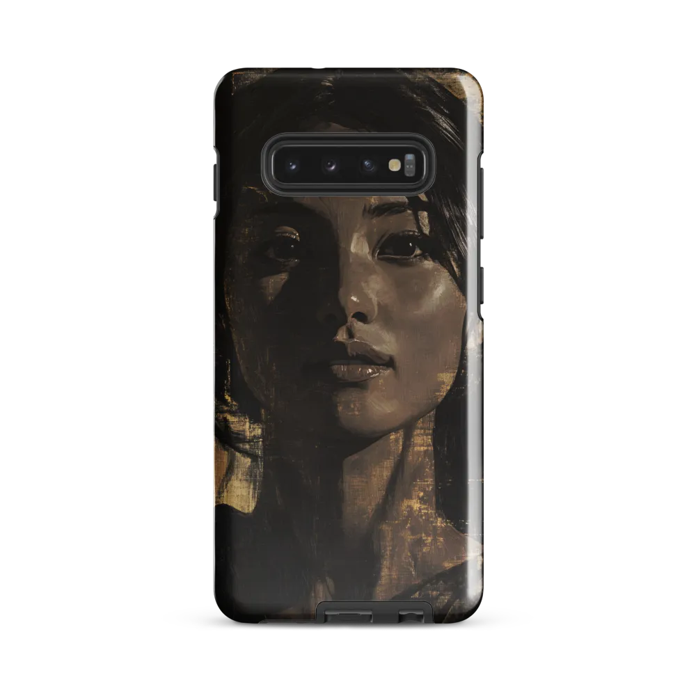 Golden Gaze: A Contemporary Portrait | Phone Case |  S10 Plus | Tough Case | Glossy