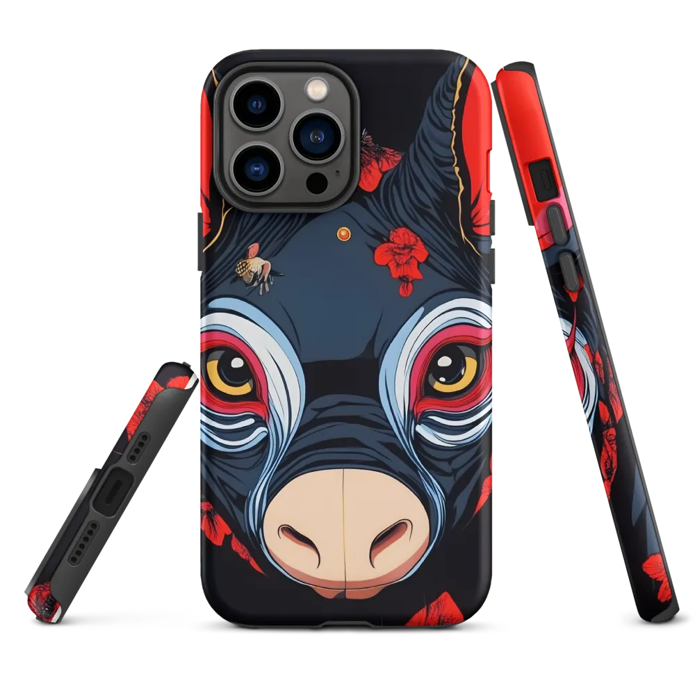 Mystical Bull with Floral Motifs