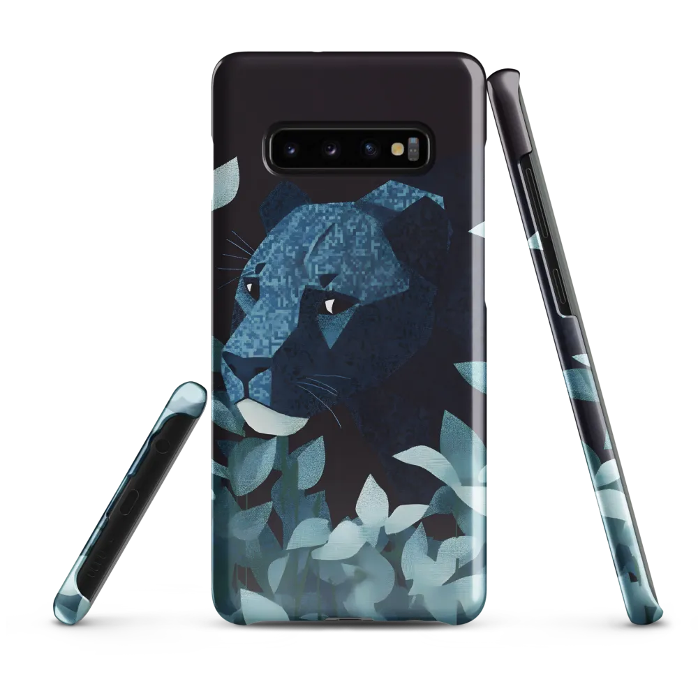 Lurking Blue: The Panther's Gaze | Phone Case |  S10 Plus | Snap Case | Glossy