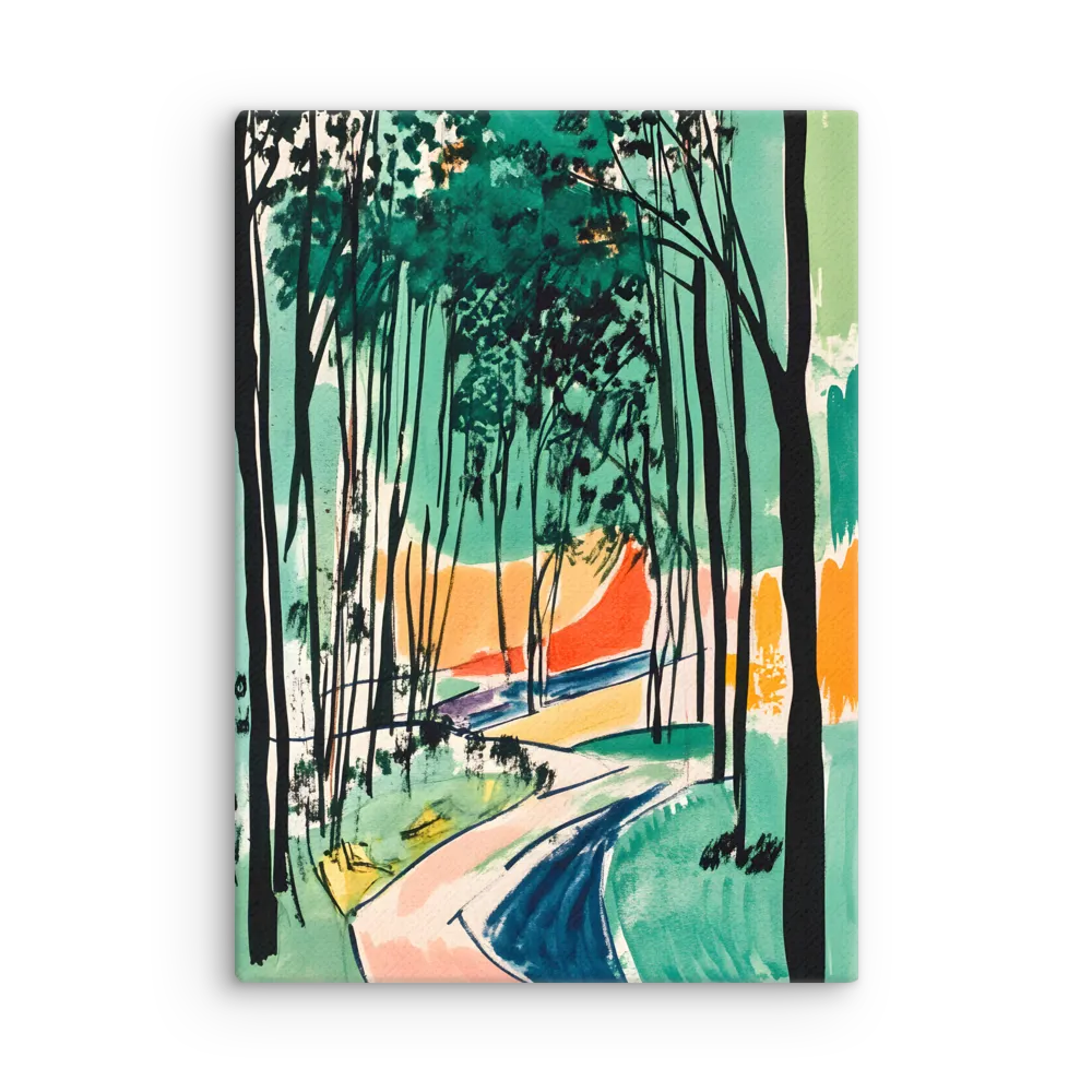Winding Path Through the Forest | Thin Canvas | 20″×28″