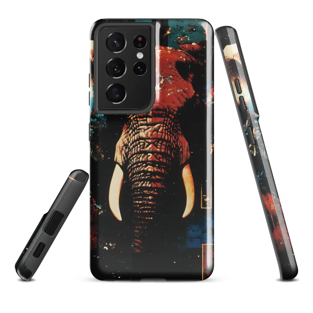 Majestic Mosaic: The Elephant | Phone Case |  S21 Ultra | Tough Case | Glossy