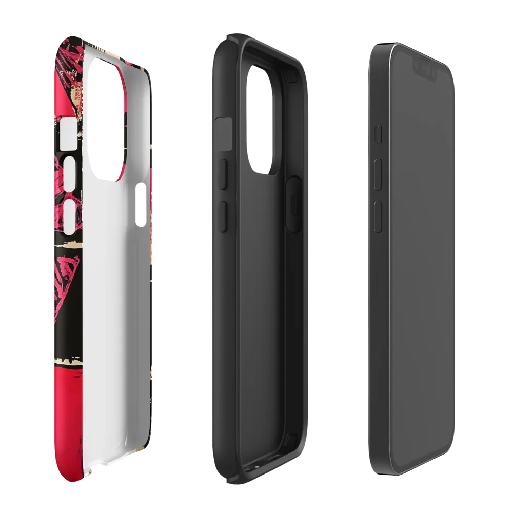 Geometric Symphony in Pink and Black