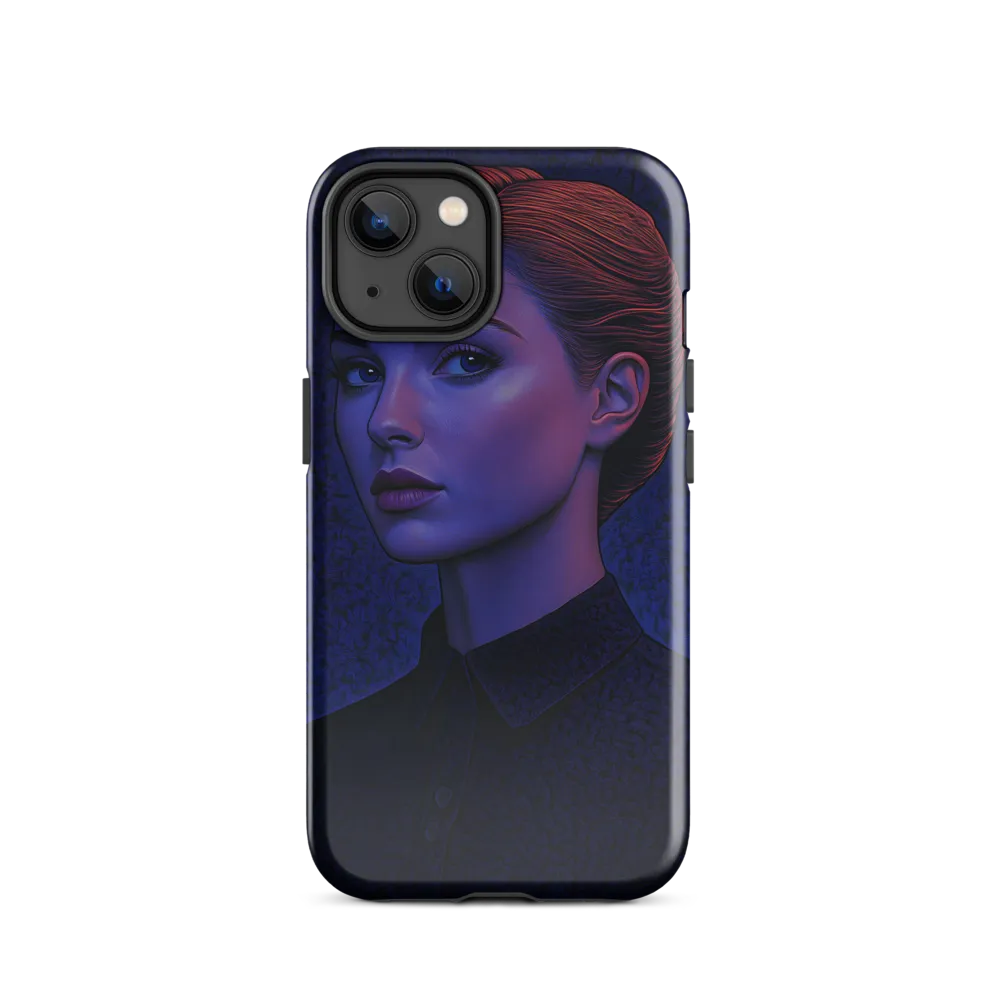 Ethereal Portrait in Blue and Red | Phone Case |  14 | Tough Case | Glossy