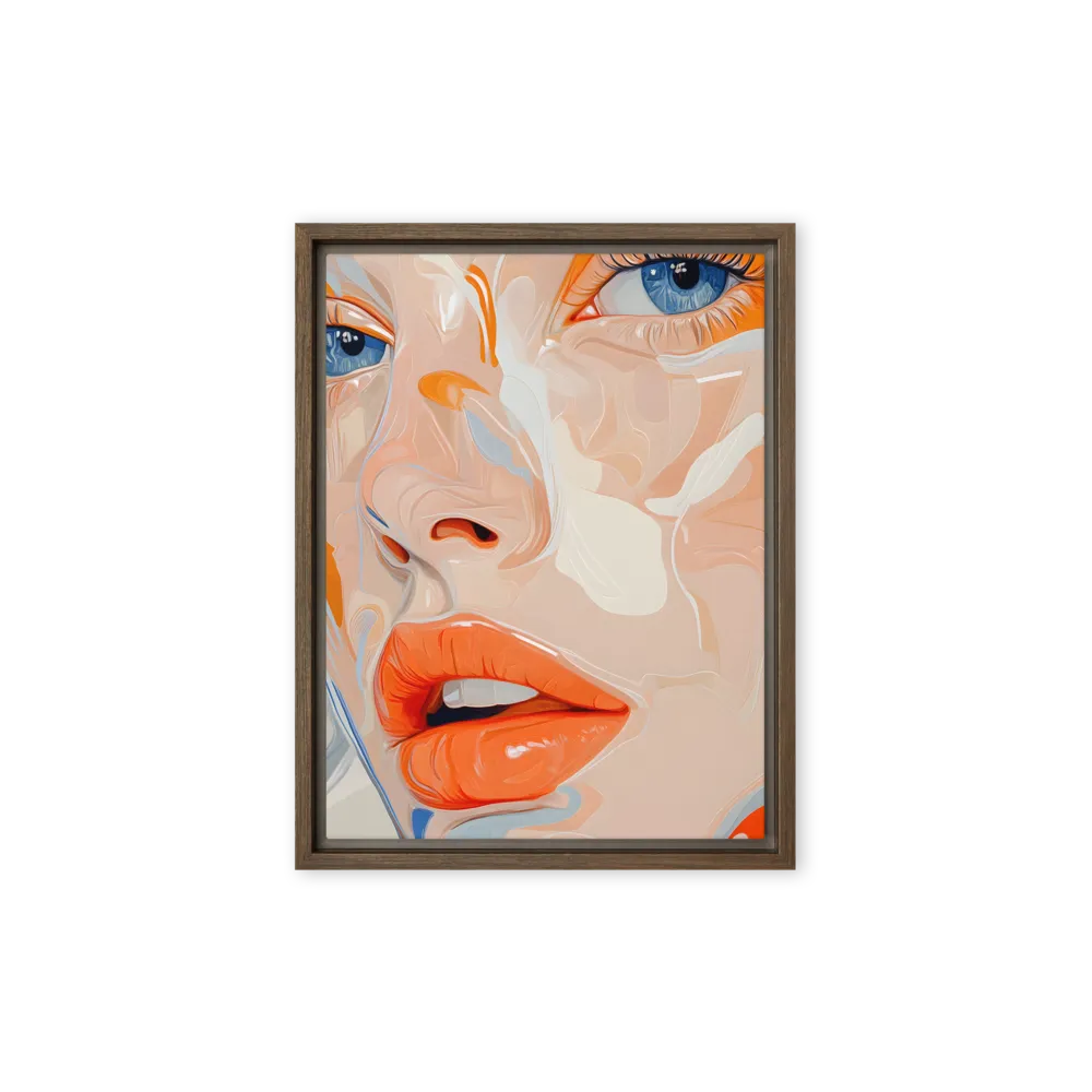 Ethereal Expressions | Canvas with Brown Frame | 9″×12″
