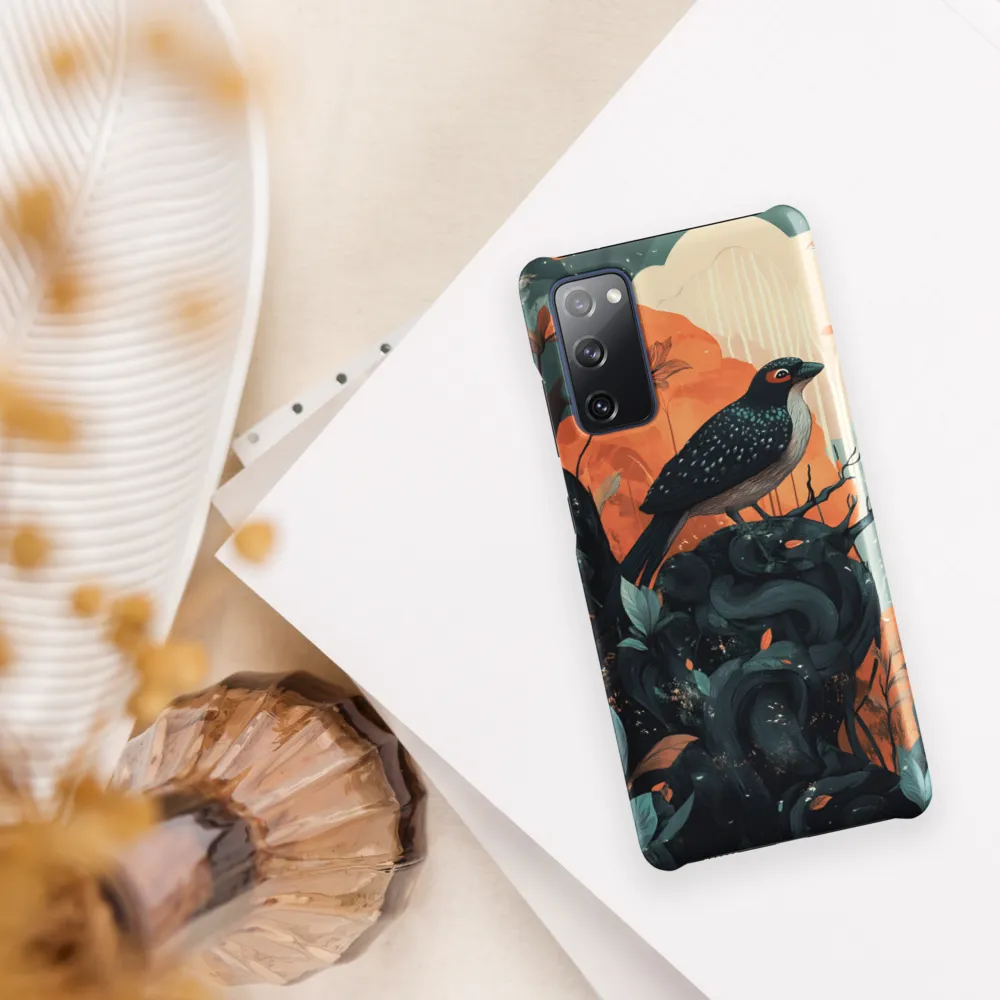 Perched Between Teal and Ember