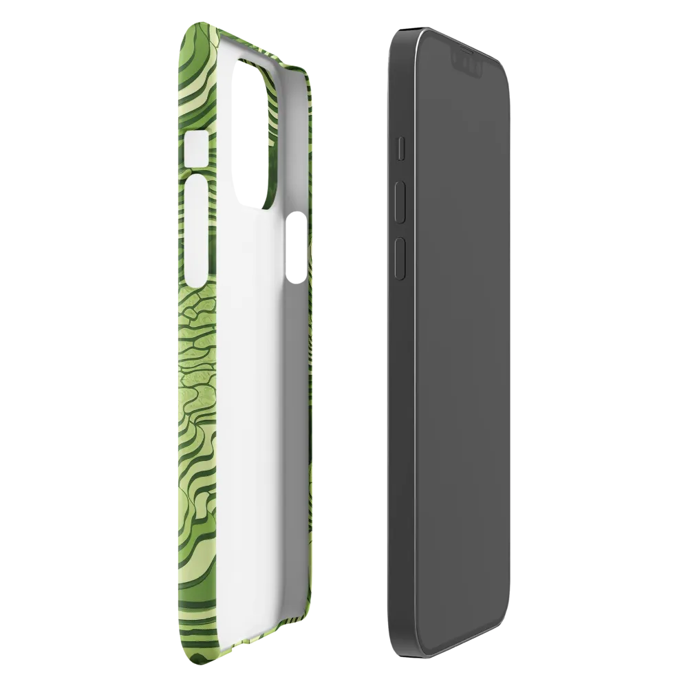 Waves of Green: An Abstract Landscape | Phone Case |  13 Pro Max | Snap Case | Glossy
