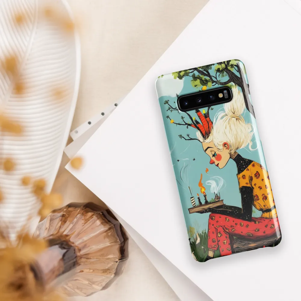 Whimsical Nature Girl | Phone Case |  S10 Plus | Snap Case | Glossy