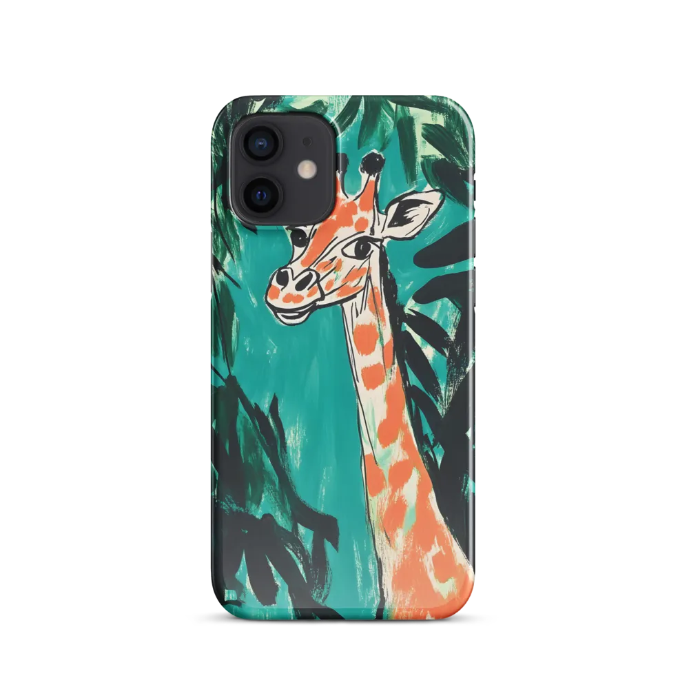 Curious Giraffe in Lush Greenery | Phone Case |  12 | Snap Case | Glossy