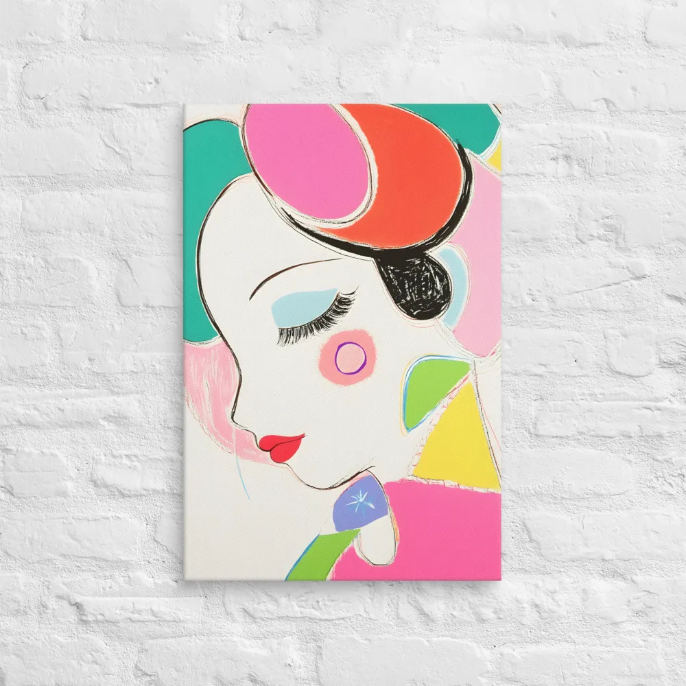 Whimsical Portrait in Colorful Abstraction | Canvas | 16″×24″