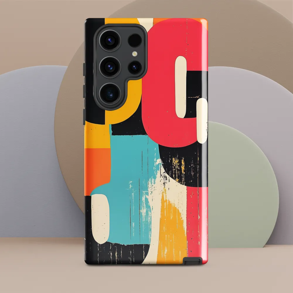 Colorful Curves: Numbers in Harmony | Phone Case |  S23 Ultra | Tough Case | Glossy