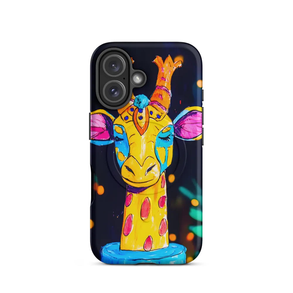 Whimsical Giraffe in Vibrant Colors